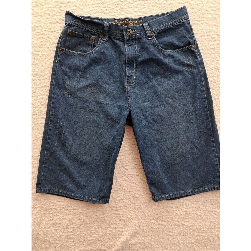 Mens Jeans Colony Streetwear Shorts Wide Leg Size 36/14